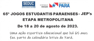 Notícia: NOTA OFICIAL Nº 002 - 2023 - JEPS ETAPA METROPOLITANA